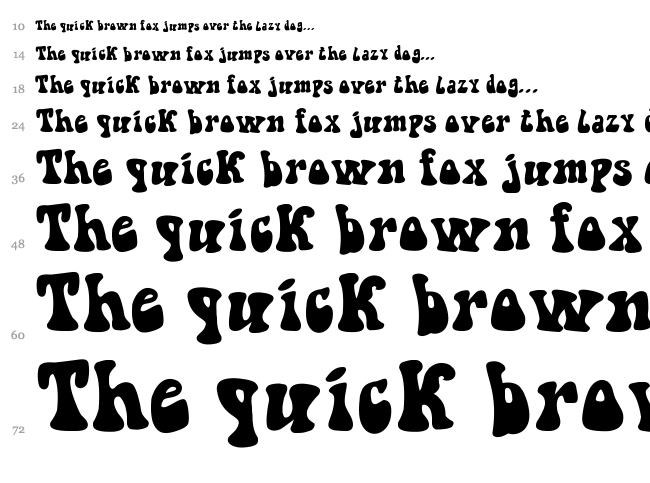 Hippie Movement font waterfall